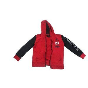 Nike Air Jordan Black/Red Youth Jacket Bred 6-8 Years Large